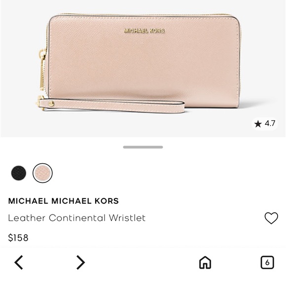 Michael Kors Jet Set Zippered LARGE Continental Pink Wristlet IMMACULATE & CUTE! - Picture 4 of 15